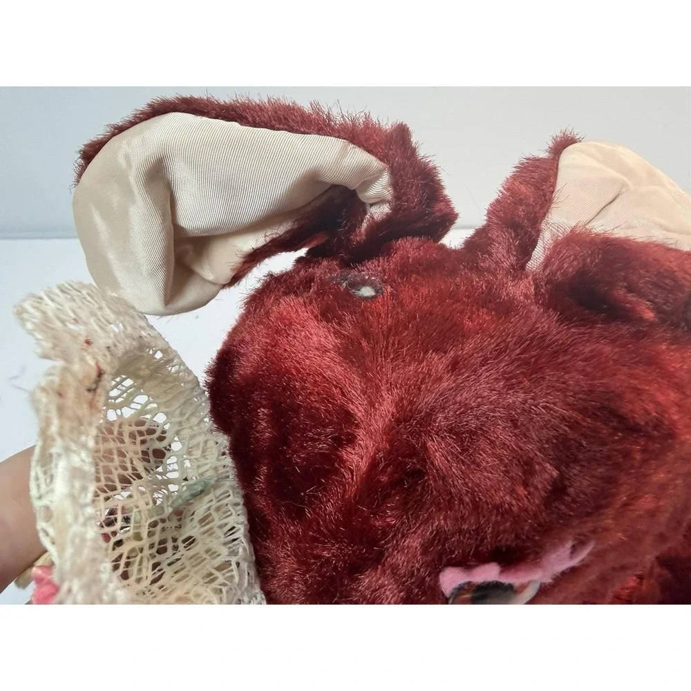 Gund‎ Creation Swedlin Sani-Foam Plush Red Pink Easter Rabbit Bunny Hat 14